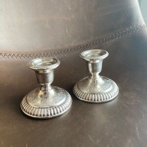 Silver plated candlestick holders